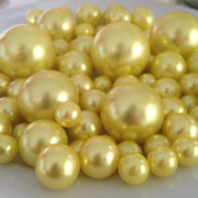 Yellow Pearls Decorative Jumbo Pearls (no hole pearls) - Floating Pearls Centerpieces, Table Decors, Scatters