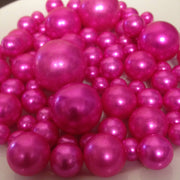 Magenta Pink Pearls Decorative Jumbo Pearls (no hole pearls) - Floating Pearls Centerpieces, Table Decors, Scatters