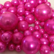 Magenta Pink Pearls Decorative Jumbo Pearls (no hole pearls) - Floating Pearls Centerpieces, Table Decors, Scatters