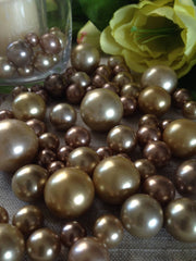 Champagne Bronze Copper Pearls Perfect For Vintage Pearl Table Scatters, Vase Fillers