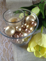 Champagne Bronze Copper Pearls Perfect For Vintage Pearl Table Scatters, Vase Fillers