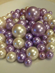 Lavendar/Ivory Decorative Jumbo Pearls Vase Filler Mix, Table Scatters, Floating Pearl Centerpiece