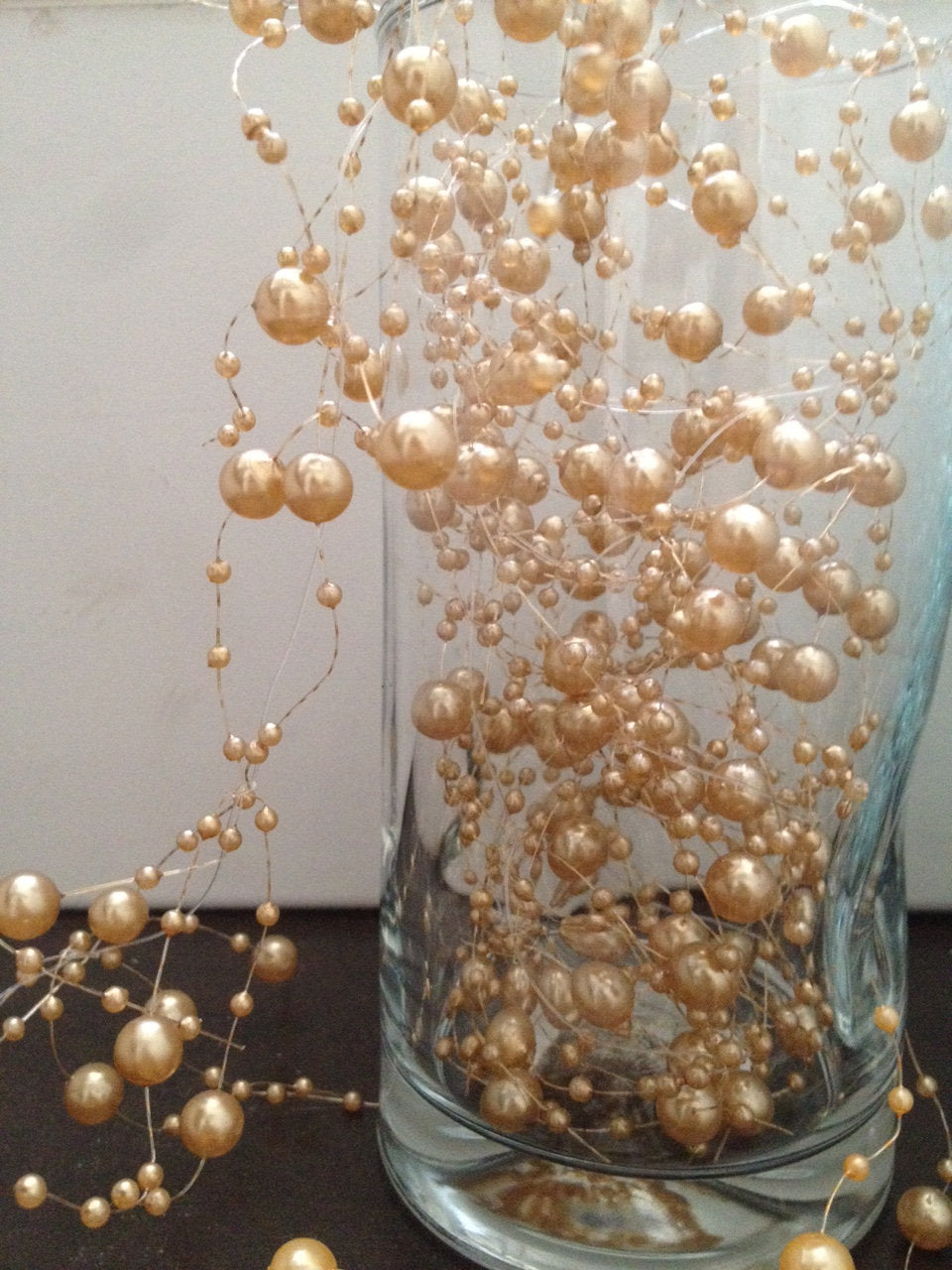 Champagne Pearl Beaded Garland, Beaded Pearl Garland 5ft - Great for c –  Bungalow Daisy