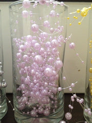 Lilac Pearl Beaded Garland, Beaded Pearl Garland 5ft - Great for candle wreaths, add water to make floating pearl garland