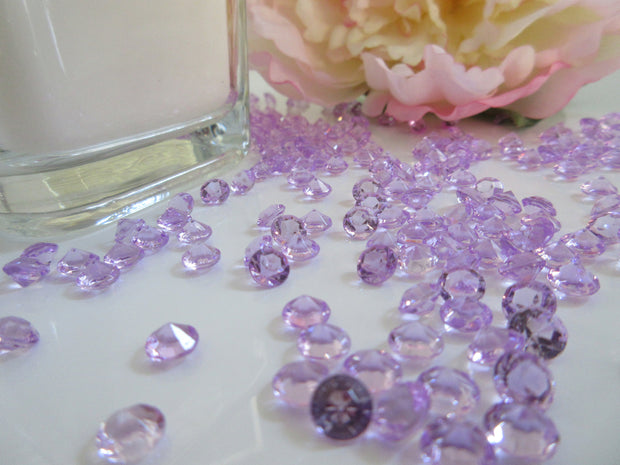 6mm/1000/pk Lavendar Diamond Table Confetti, For Wedding Table Scatters, Vase Fillers, Decors, Embellishment