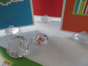 Diamond shaped place card holders 10/pk, table number holders, photo holders, card holder, party favor gifts