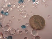 Raindrop beads Table Vase Fillers Table Scatters, Teal Blue/Clear Acrylic Diamond Gems, 3000pcs/Mix Size(4.5mm, 6mm, 7mm)