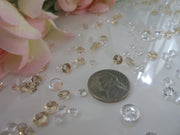 3000 Mixed Size Champagne/Clear Acrylic Diamond Gems, Raindrop beads Table Vase Fillers Scatters(4.5mm, 6mm, 7mm)