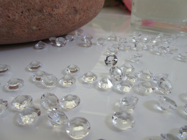 8mm Clear Acrylic Diamond Table Scatters, 500/pk For Wedding Table Confetti, Vase Fillers, Decors, Embellishment
