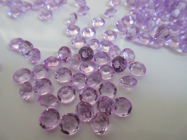6mm Lavendar Acrylic Diamond Table Confetti Scatters, Perfect way to add sparkles to table, Vases Great For Wedding decors