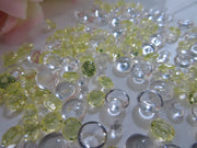 Raindrop beads Vase Fillers Table Scatters, Lemon Yellow/Clear Acrylic Diamond Gems, 3000pcs/Mix Size (4.5mm, 6mm, 7mm)