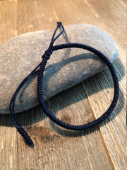 Lucky Knot Bracelets, Tibetan Buddhist Lucky Knots Bracelet Navy Blue For Truth Confidence Contentment