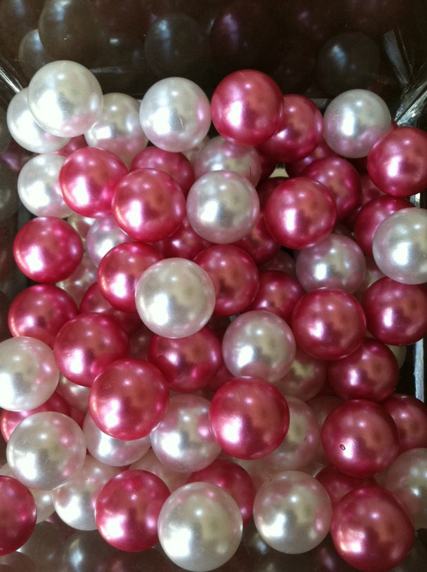 18mm No Hole Pearls, Vase Filler Pearls, DIY Floating Pearl Centerpiece, Wedding Pearl Decorations