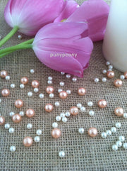 150 Pcs Pearls Ivory/Light Coral-Peach For Table Scatters/Confetti and wedding decors