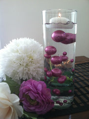 Orchid Purple Jumbo Pearls/Table Confetti mix sizes 5-6-7-8-9-10-14-18-14-18-24-30 For Wedding & Home Decors