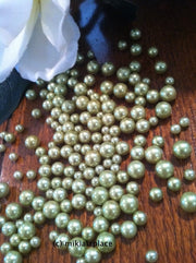 Lime Green Jumbo Pearls/Table Confetti mix sizes 5-6-7-8-9-10-14-18-14-18-24-30 For Wedding & Home Decors