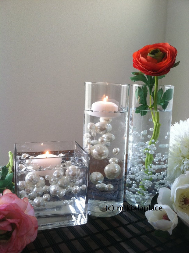 Ivory Jumbo Pearls/Table Confetti mix sizes 5-6-7-8-9-10-14-18-14-18-24-30 For Wedding & Home Decors