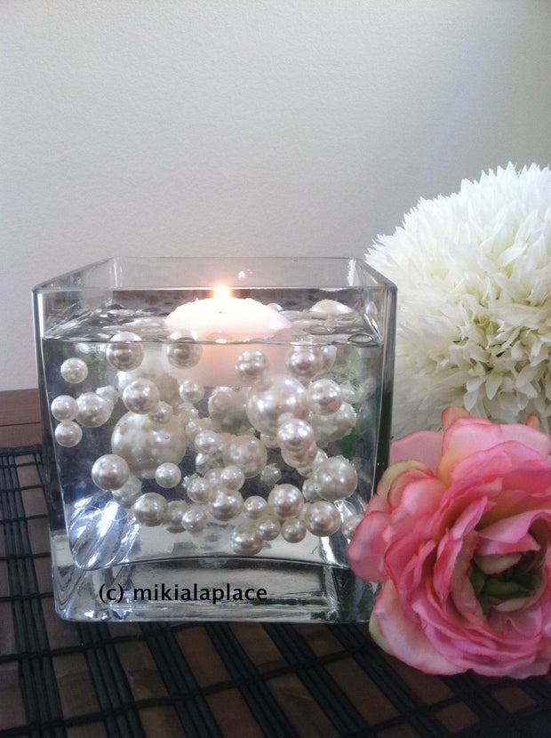 Ivory Jumbo Pearls/Table Confetti mix sizes 5-6-7-8-9-10-14-18-14-18-24-30 For Wedding & Home Decors