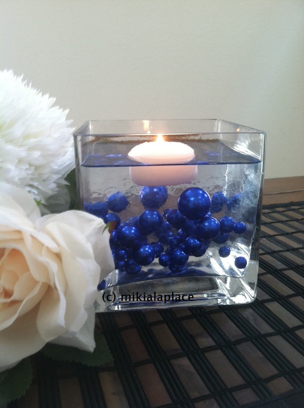 Royal Blue Jumbo Pearls/Table Confetti mix sizes 5-6-7-8-9-10-14-18-14-18-24-30 For Wedding & Home Decors