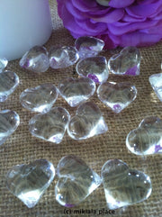 Wedding/Party Clear Heart Shaped Table Confetti/Scatters/Vase fillers  50pcs.