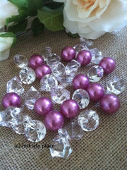Vase Fillers Acrylic Diamonds, nuggets, Orchid Purple Pearl Gem Mixes For Wedding/Home Decor/Table Scatters