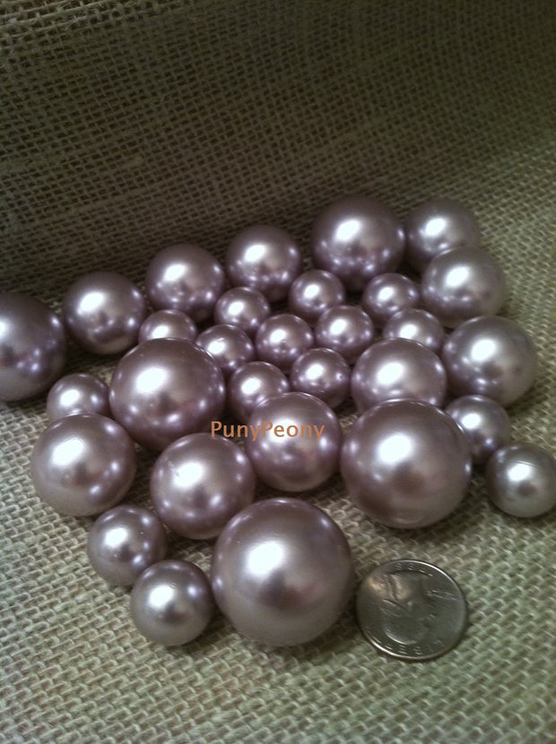 Silver Jumbo Pearls/Table Confetti mix sizes 5-6-7-8-9-10-14-18-14-18-24-30 For Wedding & Home Decors