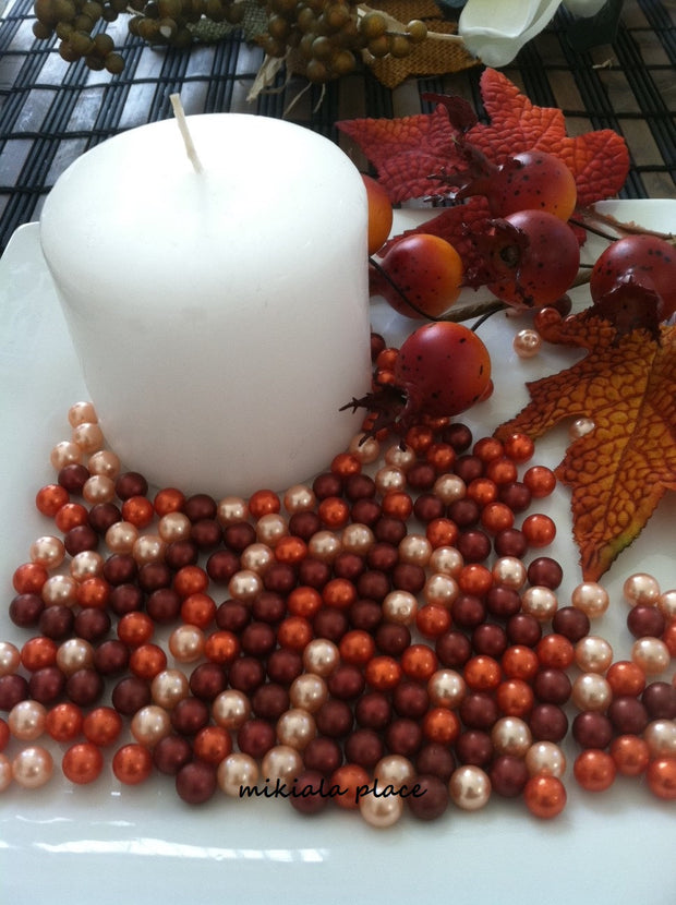 Fall Autumn Vase Filler Pearls, Wedding Fall Table Decor Floating Pearls
