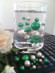 Wedding Centerpiece/Vase Filler Jumbo Pearls Ivory/Kelly-Lime Green, Table Scatter, Confetti