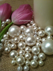 Ivory/White Jumbo Floating Pearls For Vase Fillers, Birthday, Wedding Centerpiece, Table Confetti, Scatters