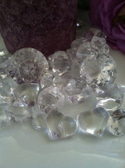 80pcs Jumbo Diamond Gems, Hearts,  Nugget Mixes For Wedding Centerpiece/Home Accents/Table Scatters, Vase Fillers