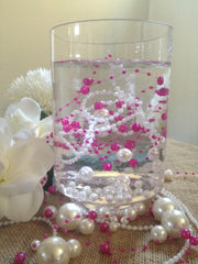 Hot Pink Pearl Beaded Garland (8+3mm Pearls) Used for Creating The Floating Beaded Pearl Centerpiece