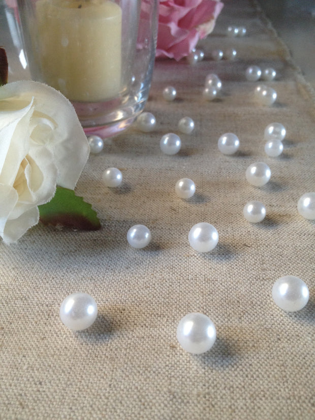 Vintage Table Pearl Scatters White Pearls For Wedding, Parties, Special Events Decor Table Confetti